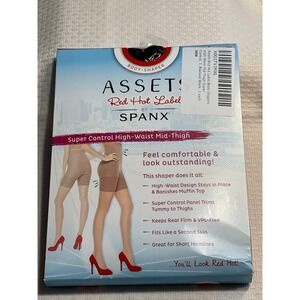 Assets by Spanx Black Body Shaper Super Control Size 7 New